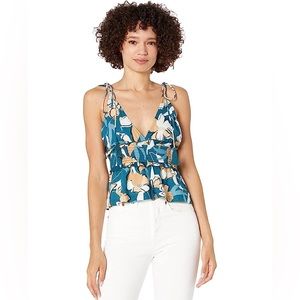 Roxy teal blossom tank top